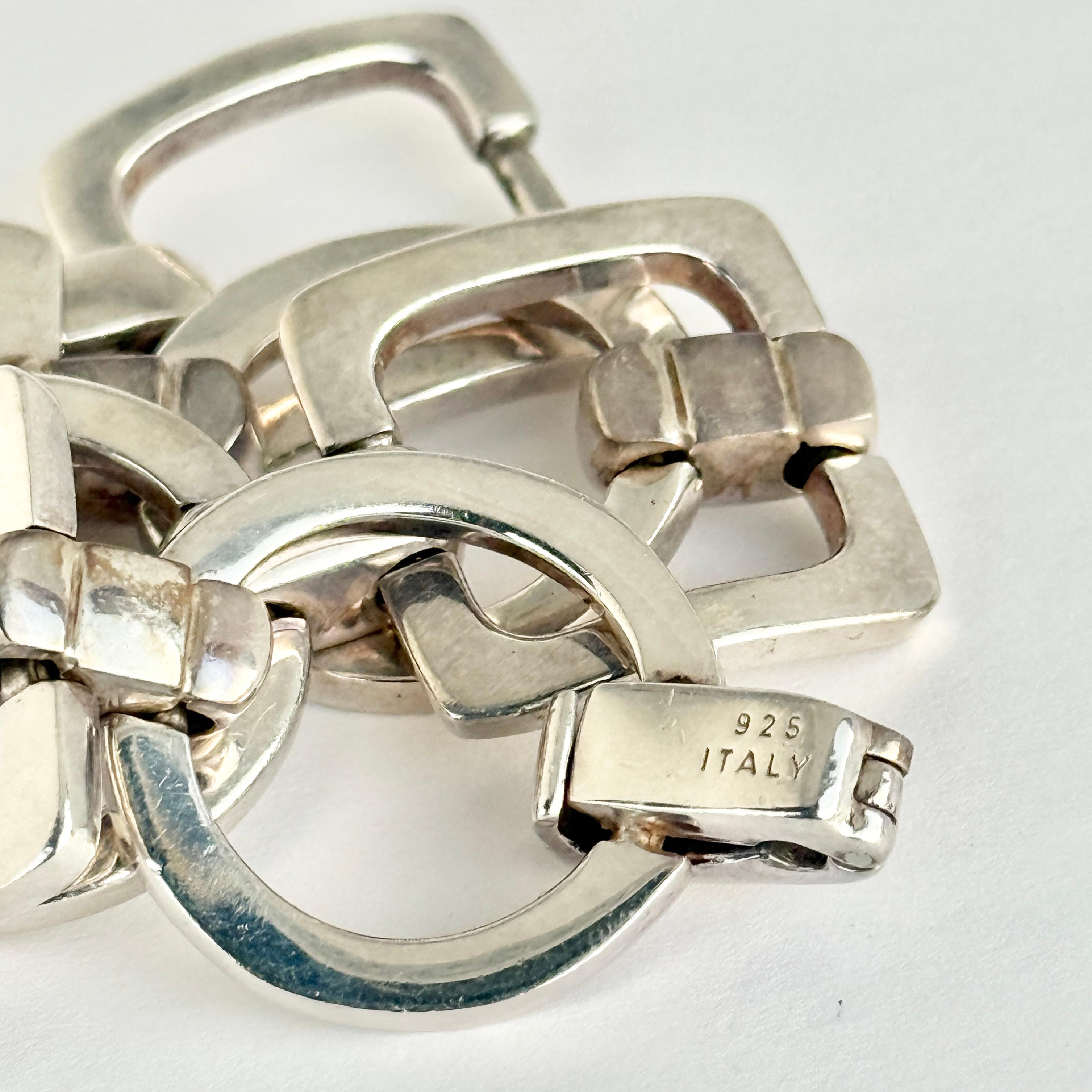 Bracciale a maglie in argento sterling d'epoca In condizioni buone in vendita a Chipping Campden, GB