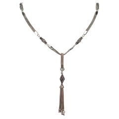 Vintage Sterling Silver Long Chain with Removable Tassel