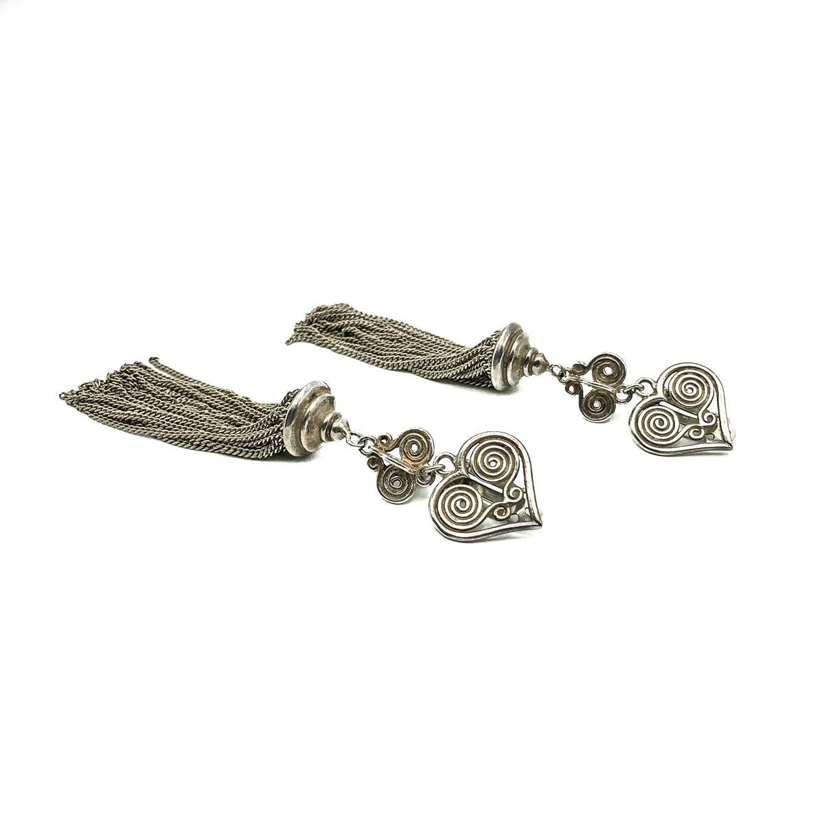 sterling silver tassel earrings
