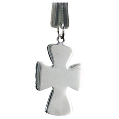 Vintage Sterling Silver Maltese Cross Pendant Charm 925 Signed 22mm 1.8g