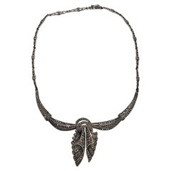 Vintage Marcasite-Halskette aus Sterlingsilber #16999, Vintage