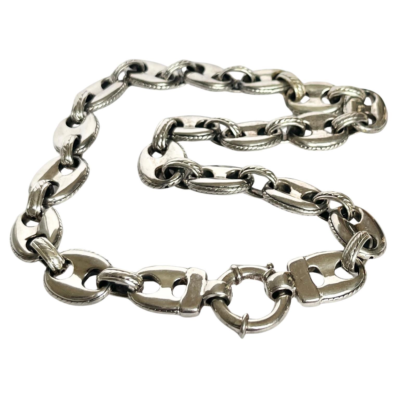 Vintage Mariner-Gliederhalskette aus Sterlingsilber im Angebot