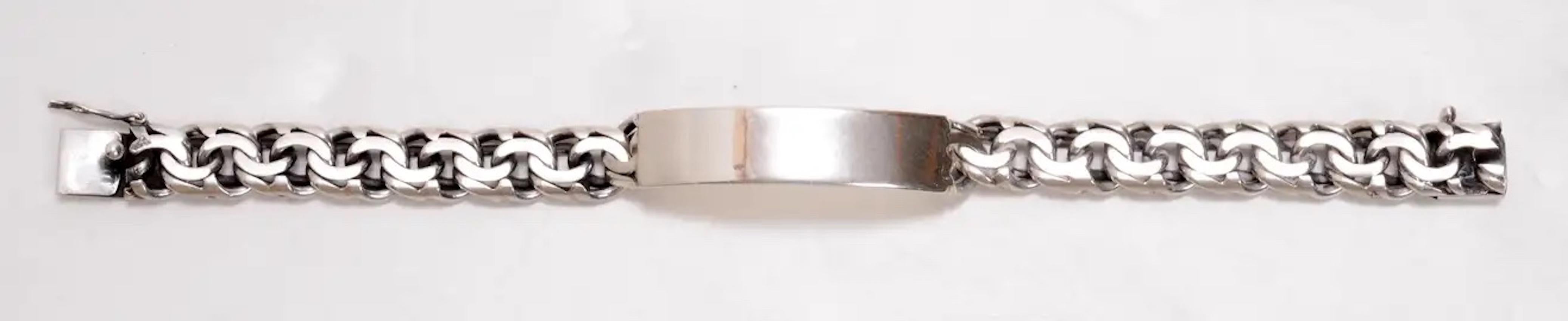 vintage sterling silver id bracelet