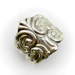 Vintage Sterling Silver Mexican Wide Cuff Bracelet