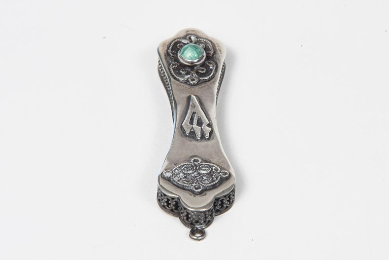 Vintage Sterling Silver Mezuzah For Sale at 1stDibs