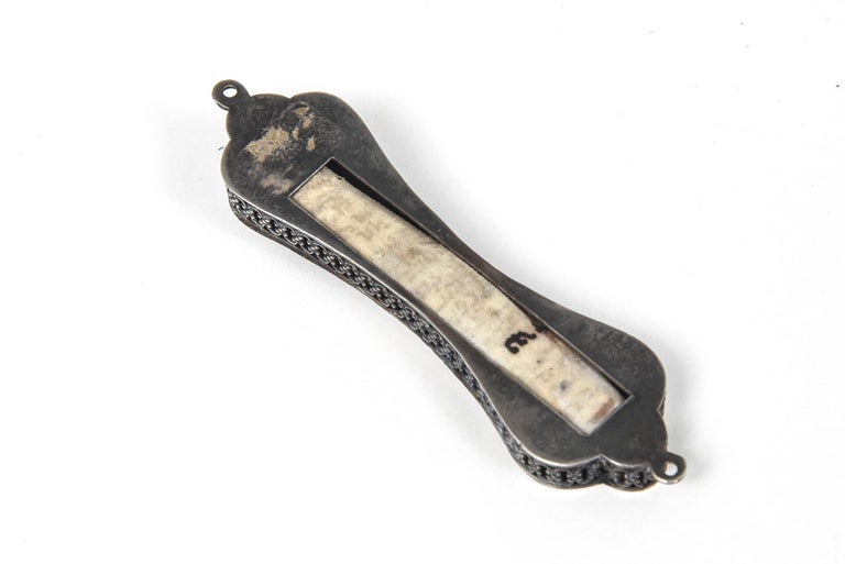 Vintage Sterling Silver Mezuzah For Sale at 1stDibs