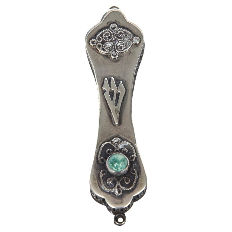 Vintage Sterling Silver Mezuzah For Sale at 1stDibs