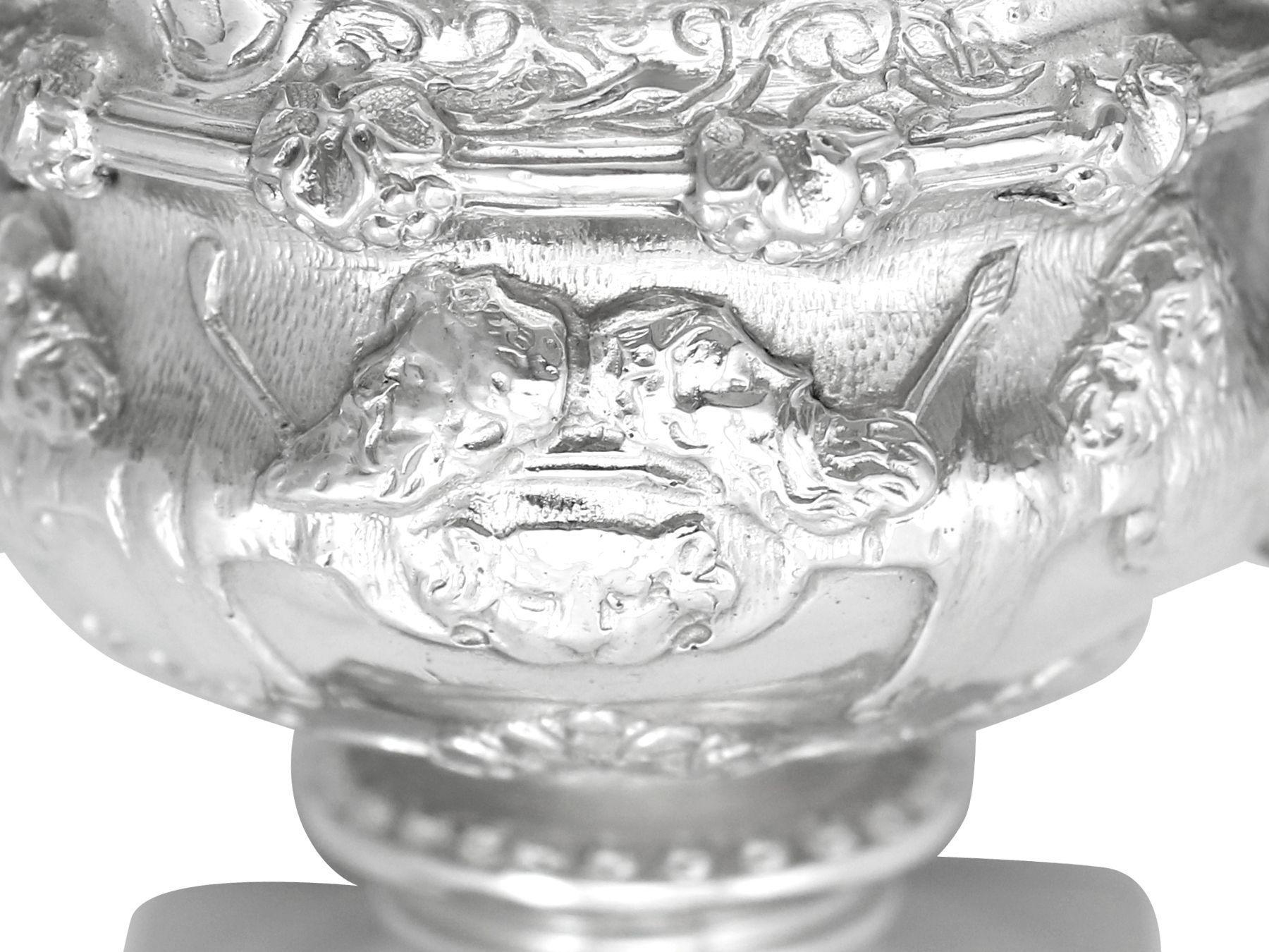 Vintage Sterling Silver Miniature Warwick Vase For Sale 2
