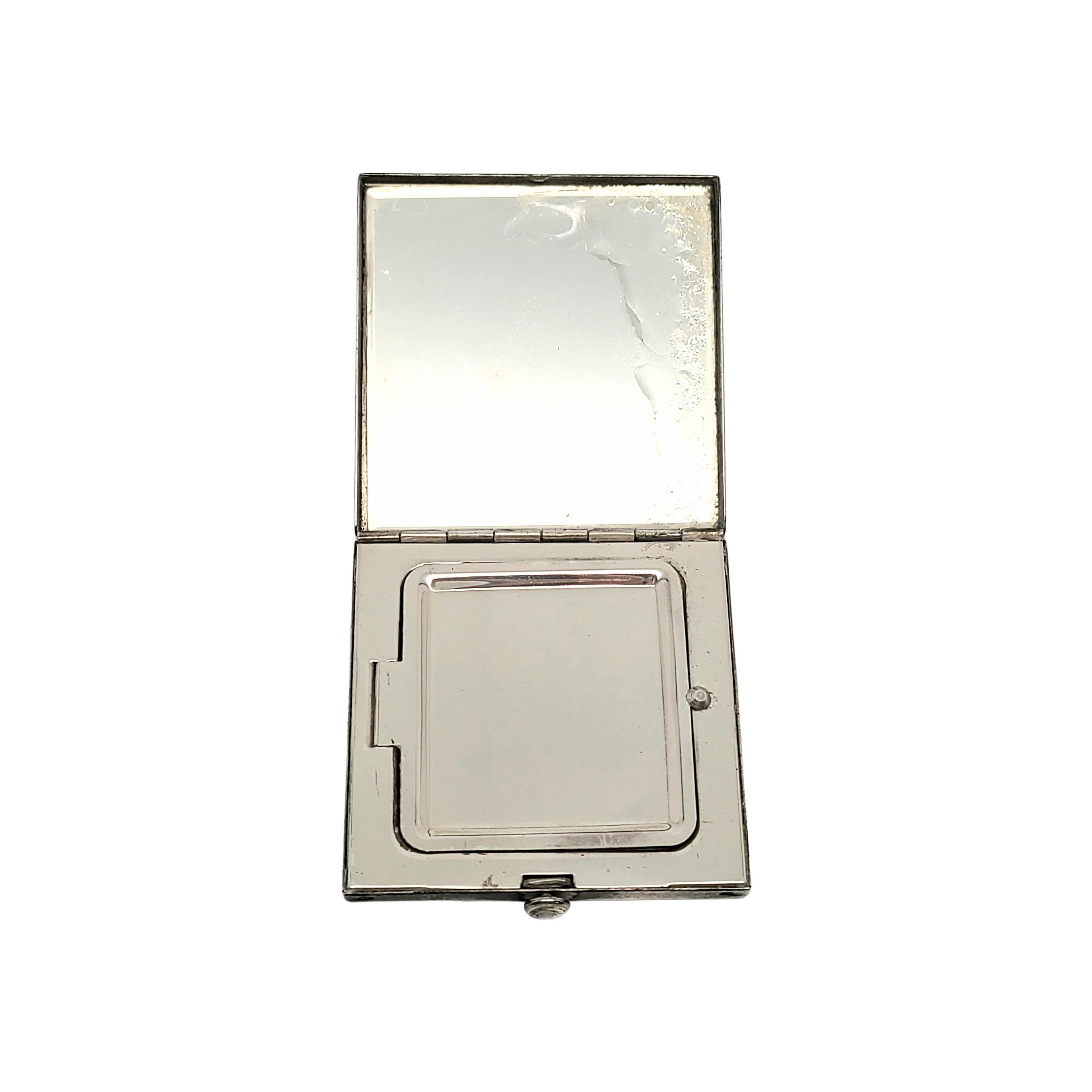 Sterling Silver Mirror Compact In Good Condition For Sale In Washington Depot, CT
