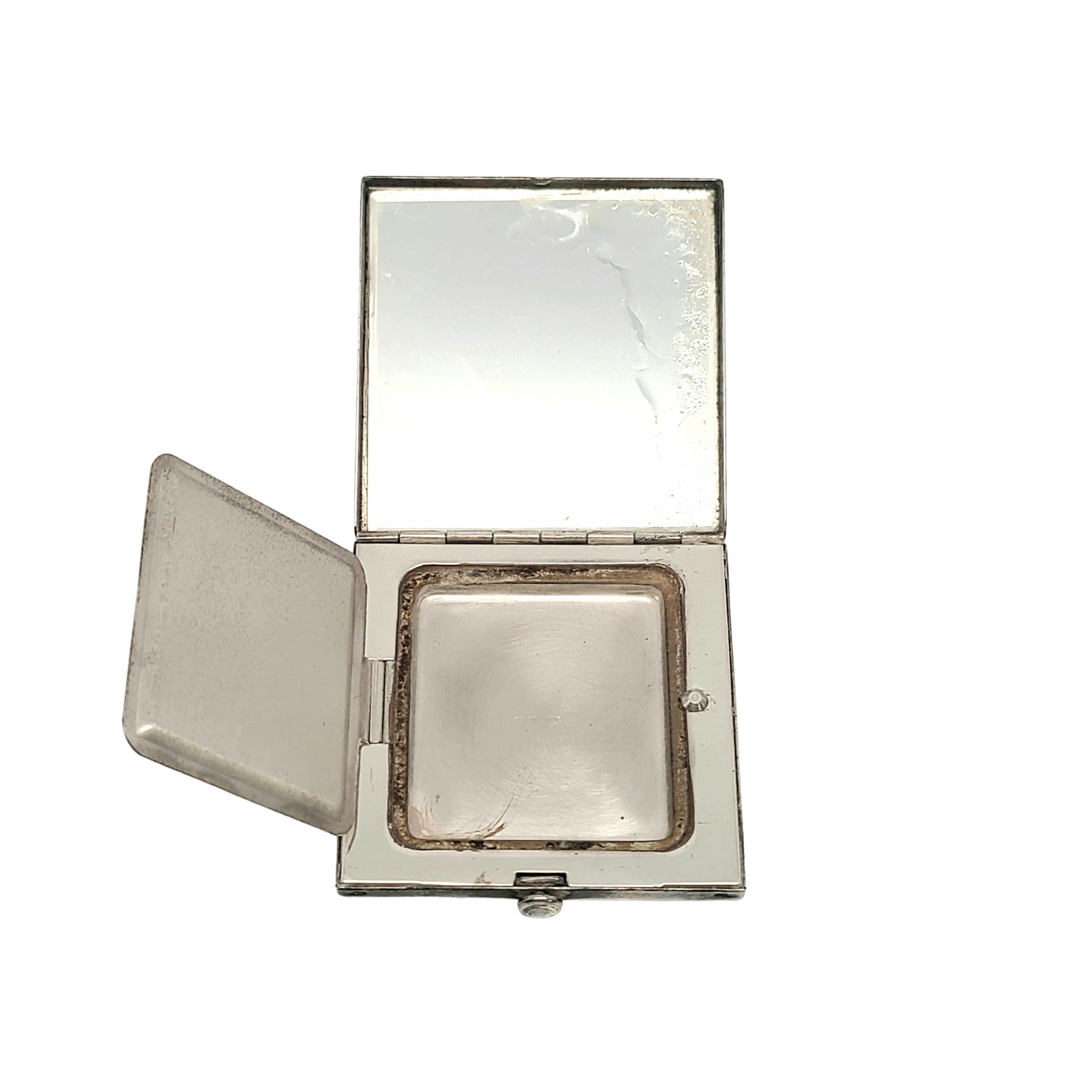 Women's or Men's Sterling Silver Mirror Compact For Sale