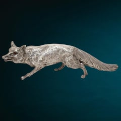 Vintage Sterling Silver Model Fox Figurine London 1979 by Vander