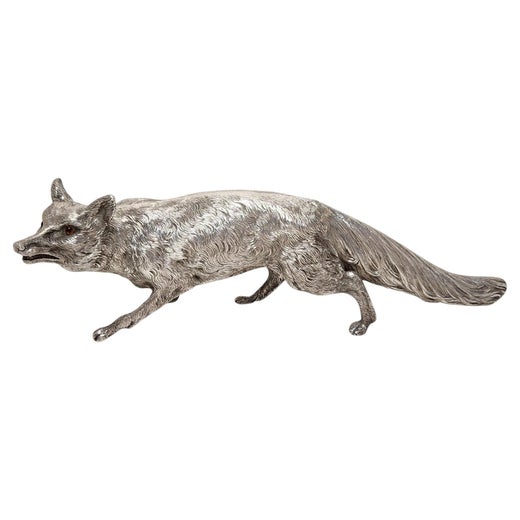 Vintage Sterling Silver Model Fox Figurine London 1979 by Vander