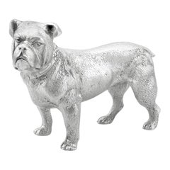 Vintage Sterling Silver Model of a Bulldog