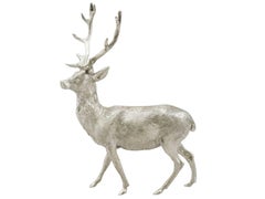 Vieux modèle de cerf en argent sterling