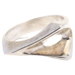 Vintage Sterling Silver Modernist Ring