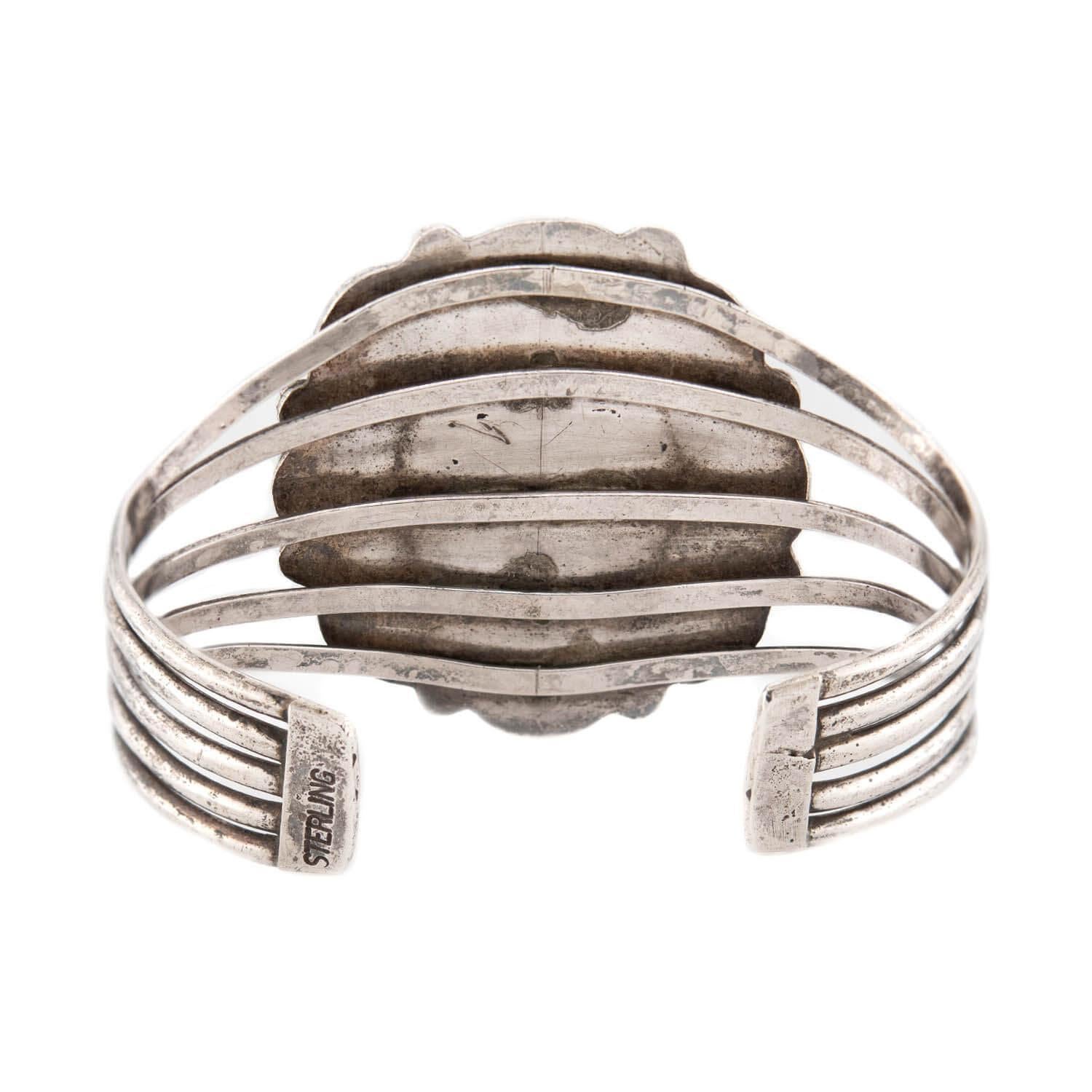 Brazalete vintage de plata de ley con turquesa de los indios americanos en Bueno estado para la venta en Narberth, PA