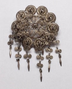 Vintage Sterling Silver Norway Solje Wedding Pin Brooch