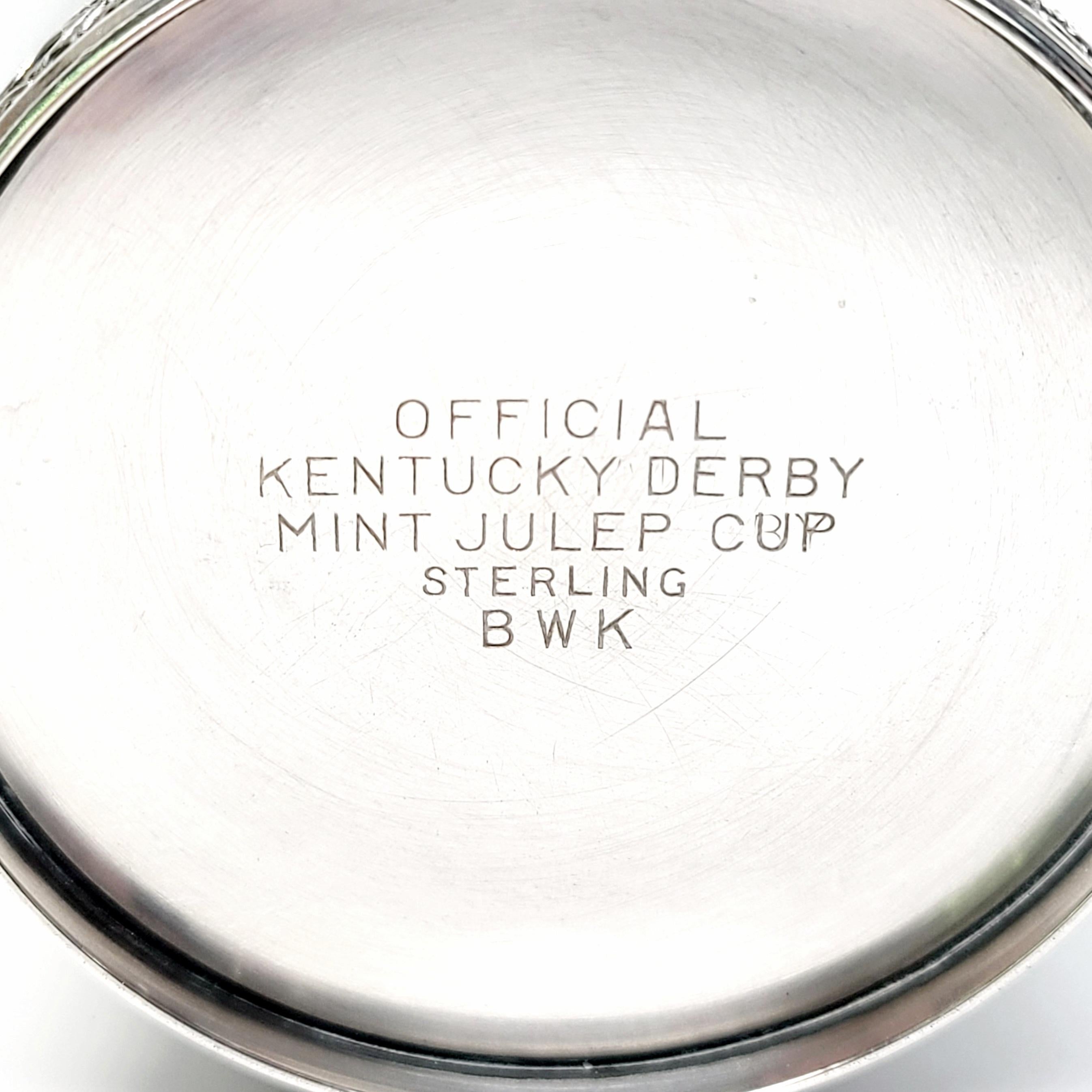Vintage Sterling Silver Official Kentucky Derby Mint Julep Cup BWK 4