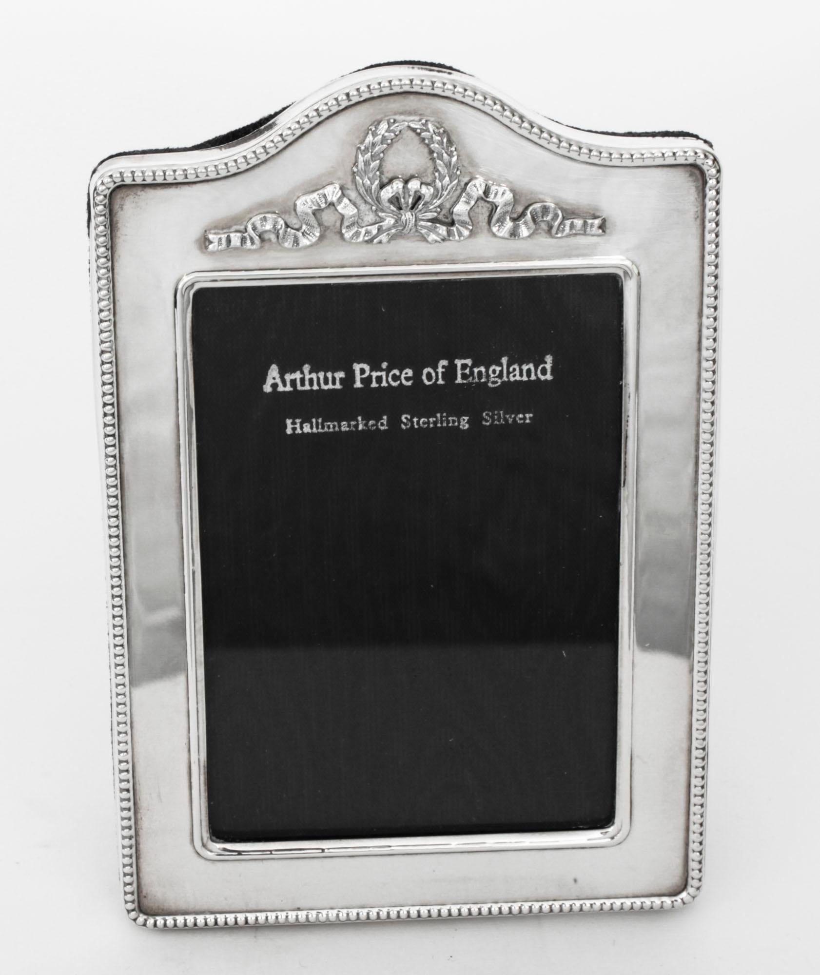 Vintage-Fotorahmen aus Sterlingsilber von Arthur Price & Co, Vintage, 1996, 13x9cm im Angebot 6