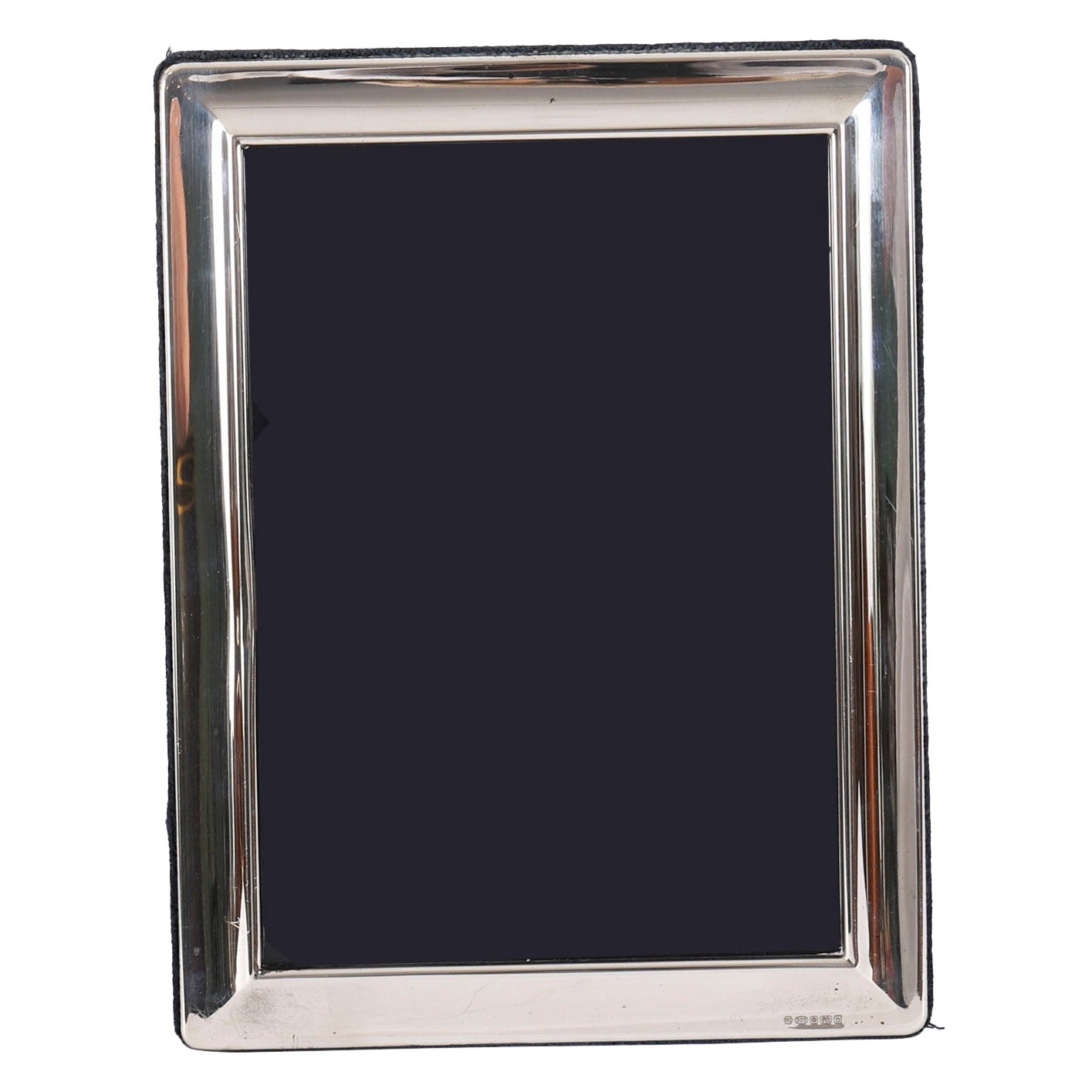 Marco de fotos vintage de plata de ley de Carrs del siglo XX 21x10cm