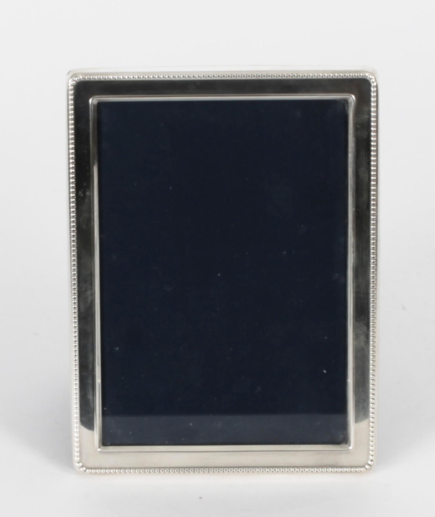Vintage Sterling Silver Photo Frame by London, Dated 1993 5
