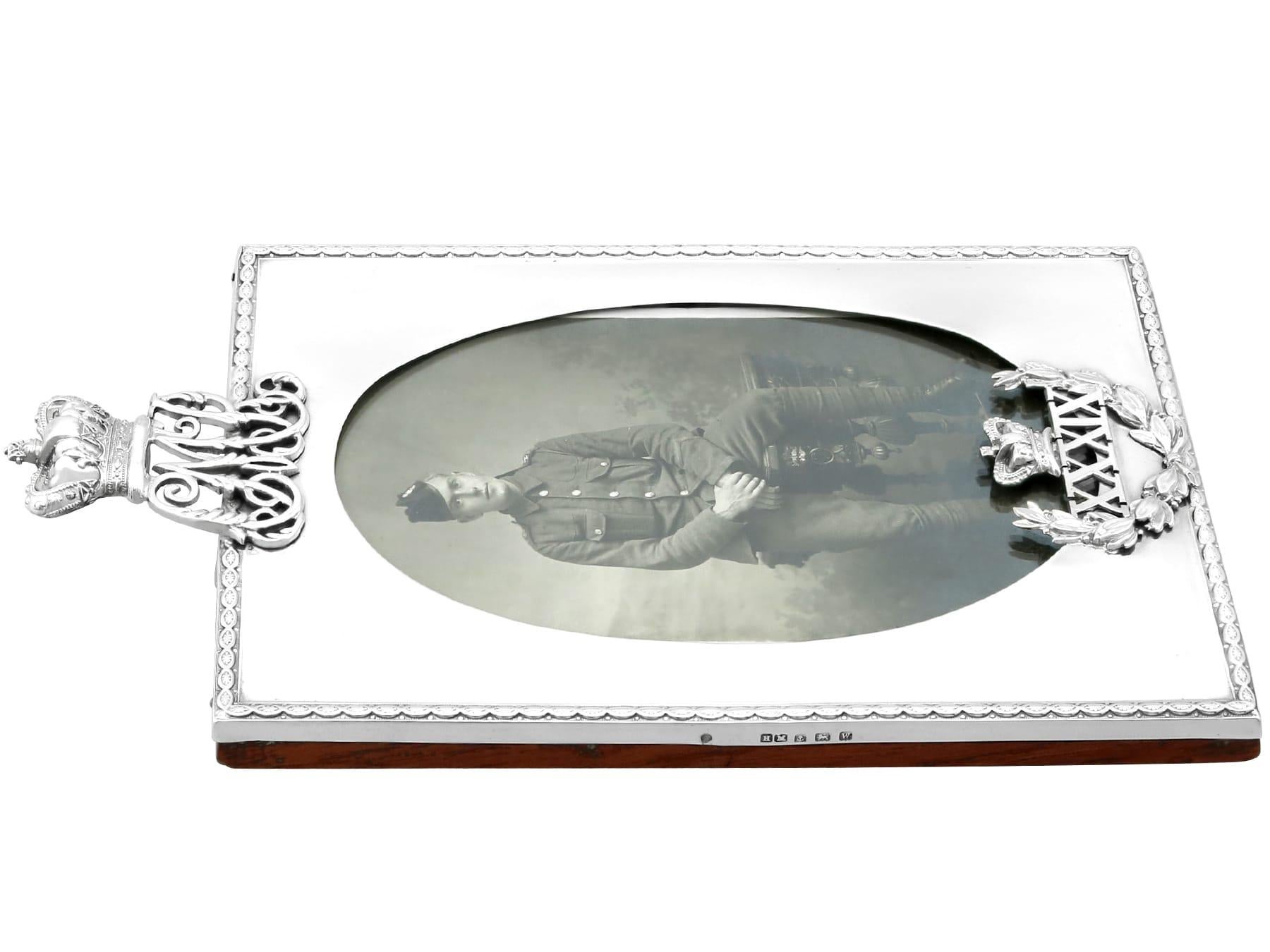 Cornice per fotografie d'epoca in argento Sterling - Giorgio VI in vendita 1