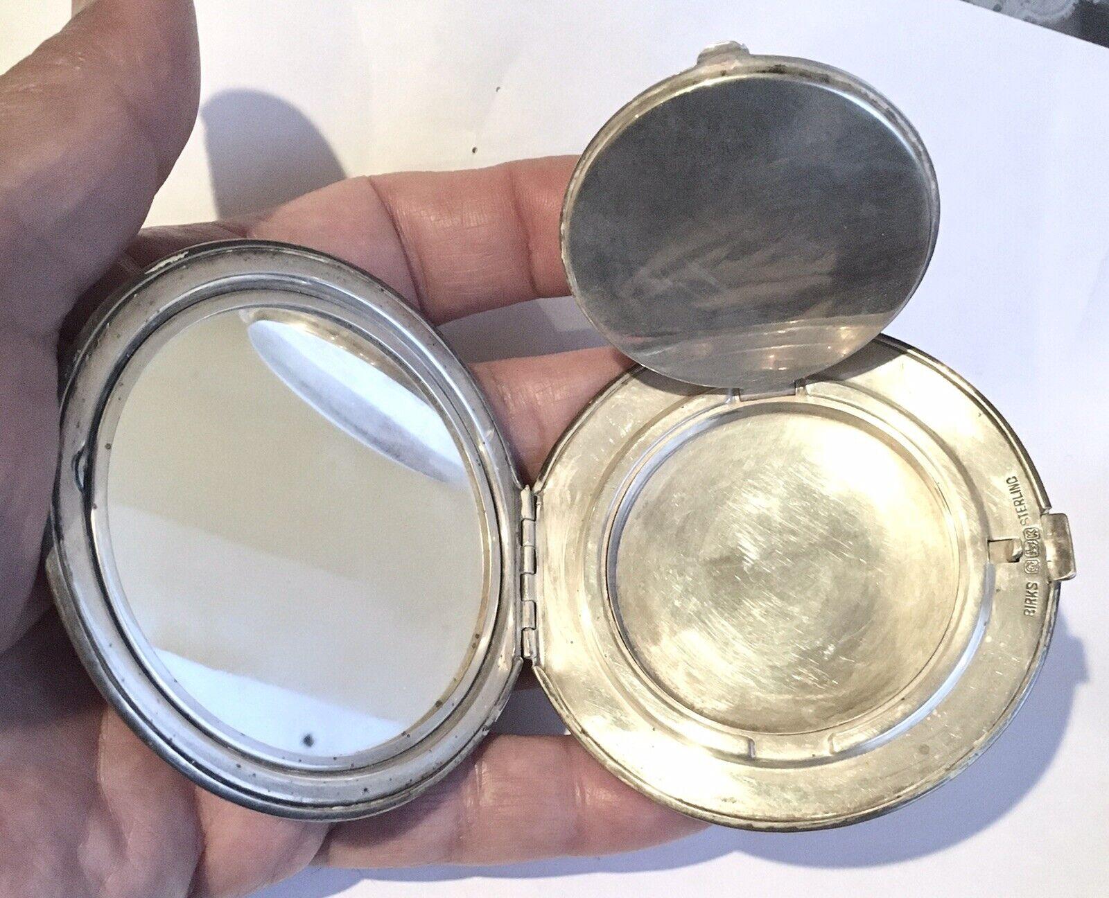 Vintage Sterling Silver Powder Compact Birks For Sale 3