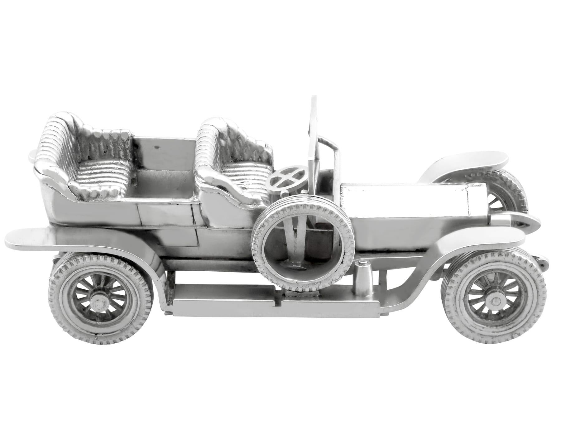 Modello di auto di presentazione in argento Sterling vintage (1984) in vendita 5