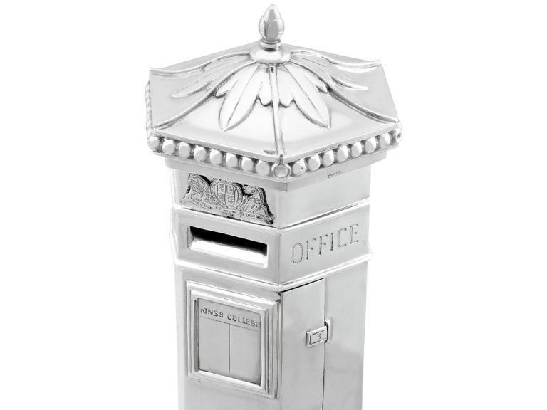 Vintage Sterling Silver Presentation Penfold Posting Money Box ...
