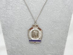 Vintage Sterling Silber Queen Elizabeth Jubiläums-Anhänger Halskette RAOB