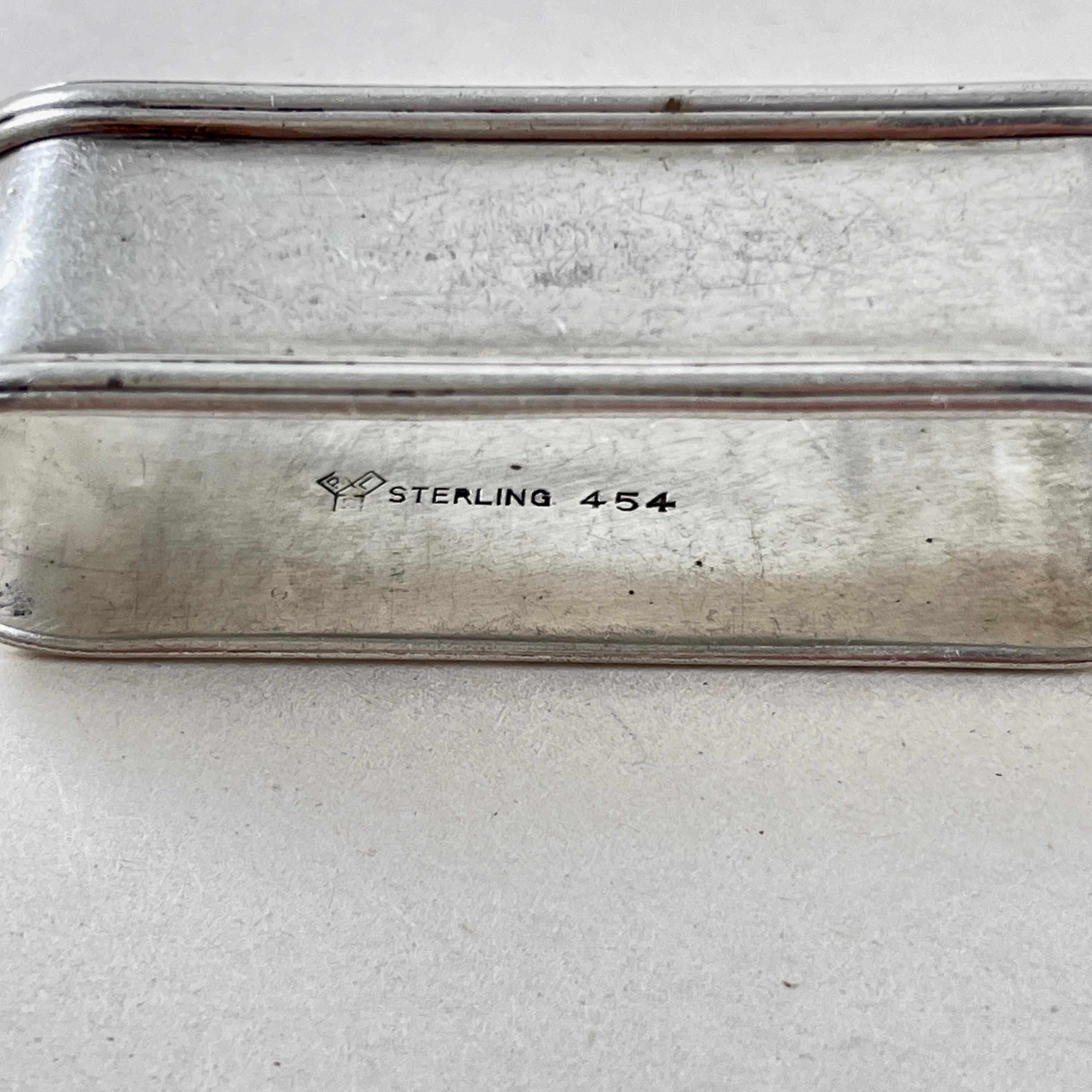 Portatovaglioli rettangolari in argento Sterling Estate, set misto di sei pezzi in vendita 5