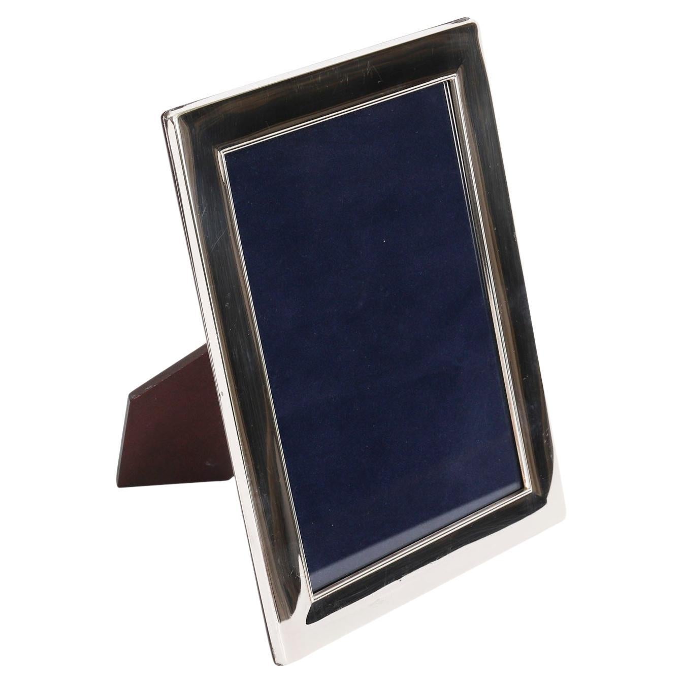 Vintage Sterling Silver Rectangular Portrait Photo Frame by Carrs 20th Century