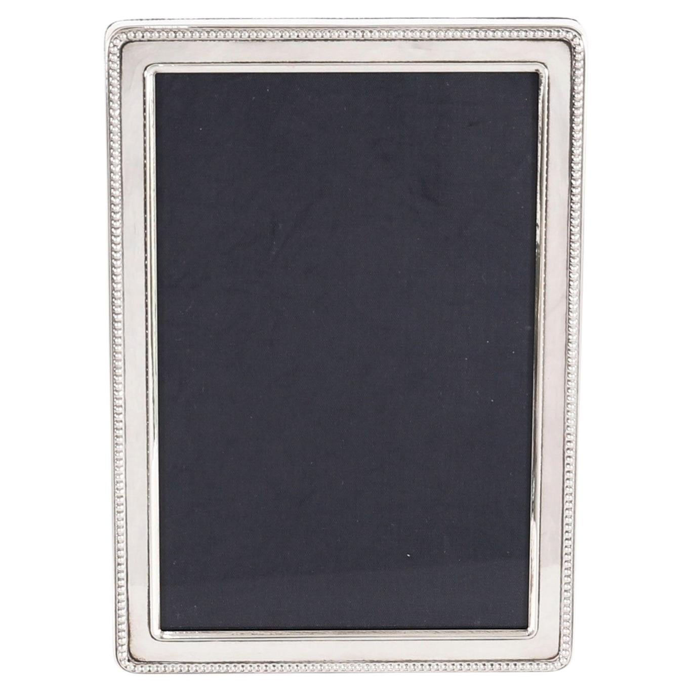 Vintage Sterling Silver Rectangular Portrait Photo Frame by Carrs 20th Century