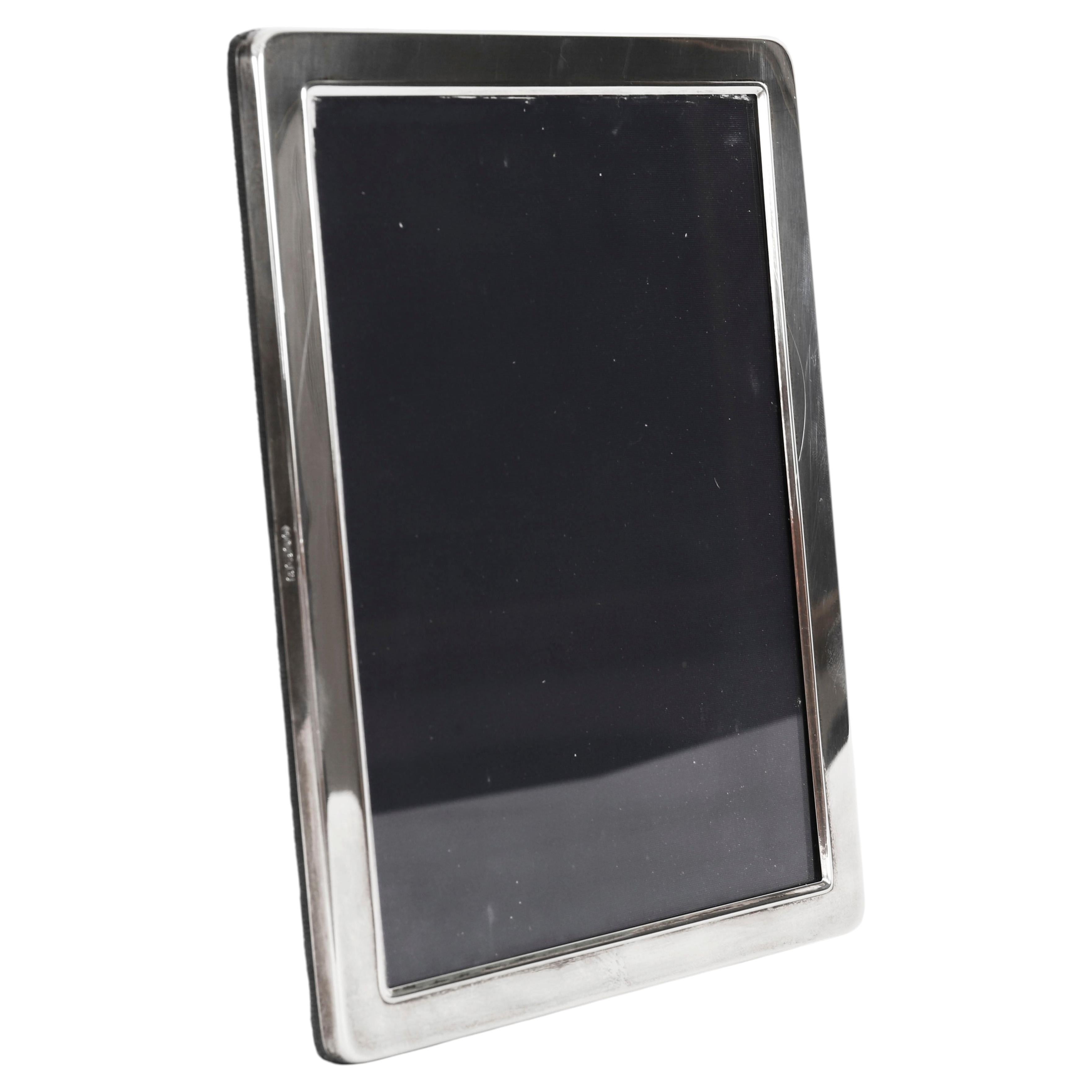 Vintage Sterling Silver Rectangular Portrait Photo Frame by Carrs 20th Century