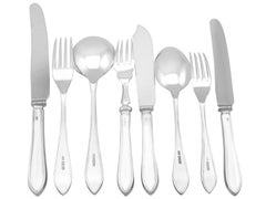 Vintage Sandringham-Besteck aus Sterlingsilber mit Sandringham-Muster für sechs Personen