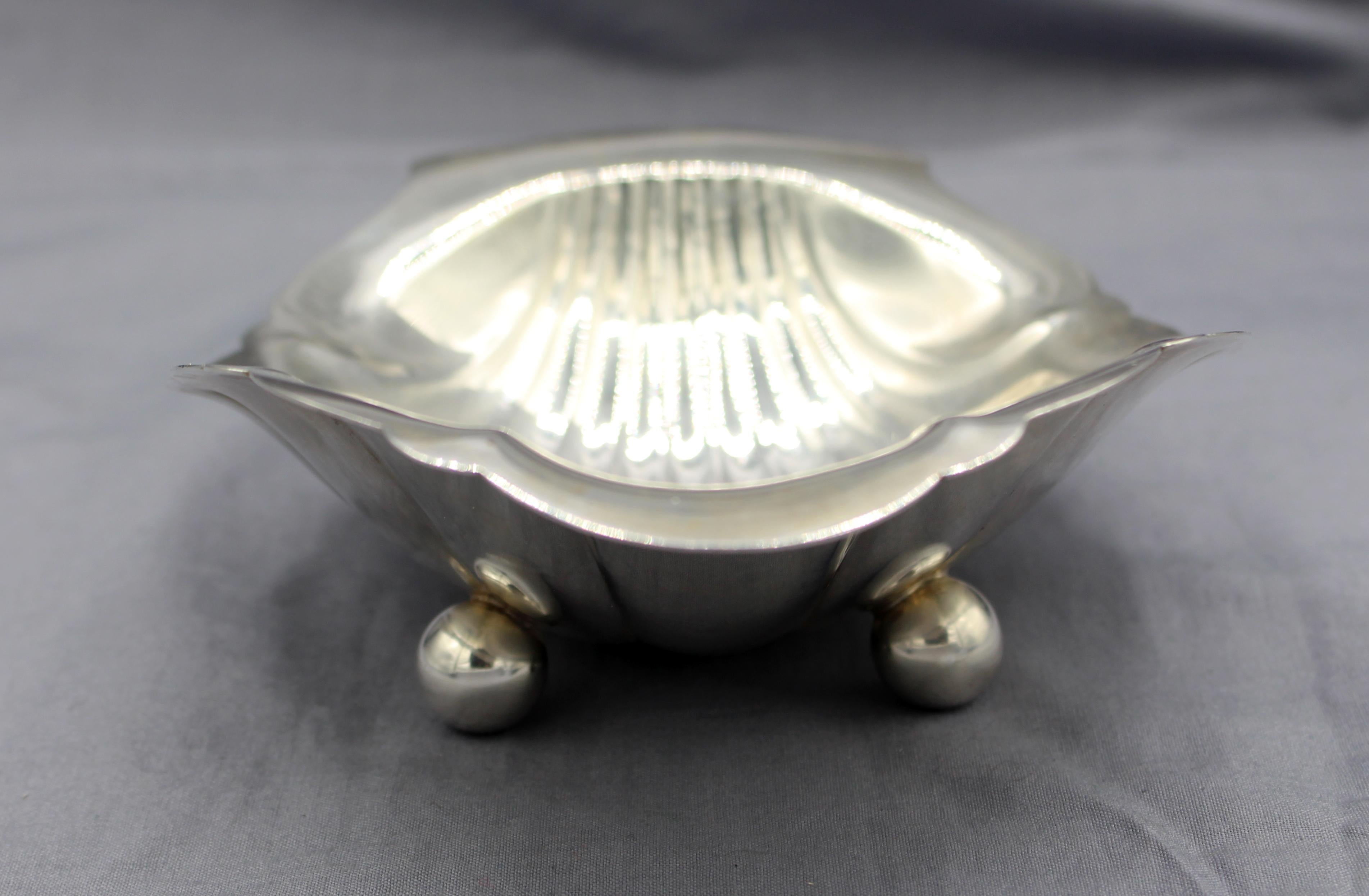 Vintage Sterling Silver Scallop Shell Dish 1