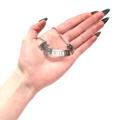 Vintage Sterling Silver Scotch Whiskey Decanter or Liquor Label