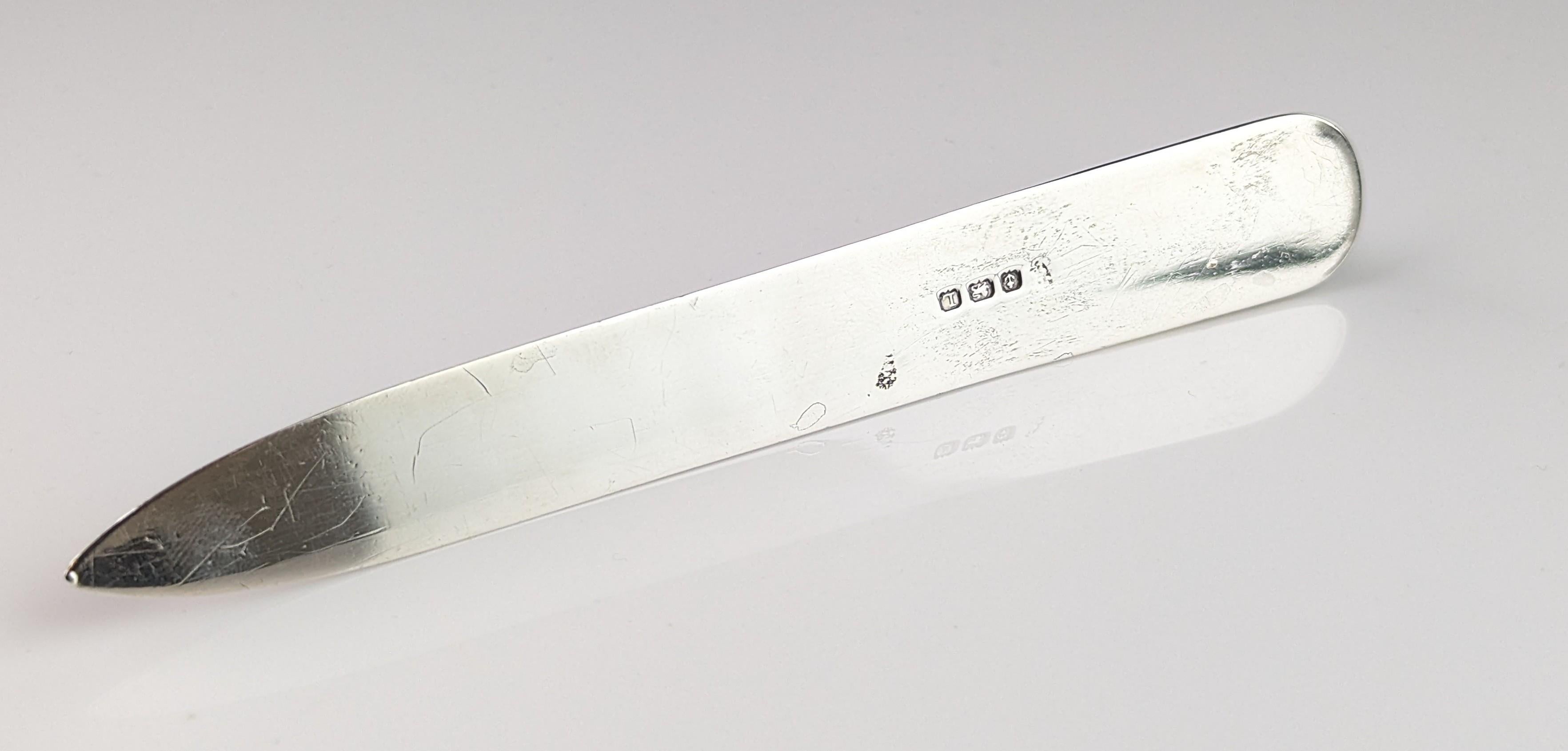 Vintage sterling silver scottie dog letter opener, Art Deco For Sale 6