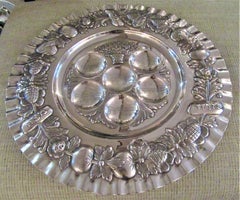 Vintage Sterling Silver Seder Plate