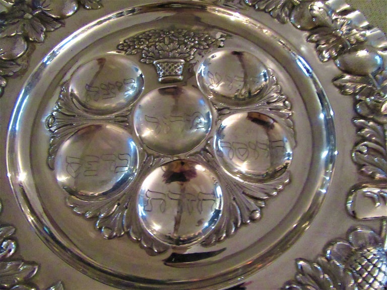 Vintage Sterling Silver Seder Plate at 1stDibs