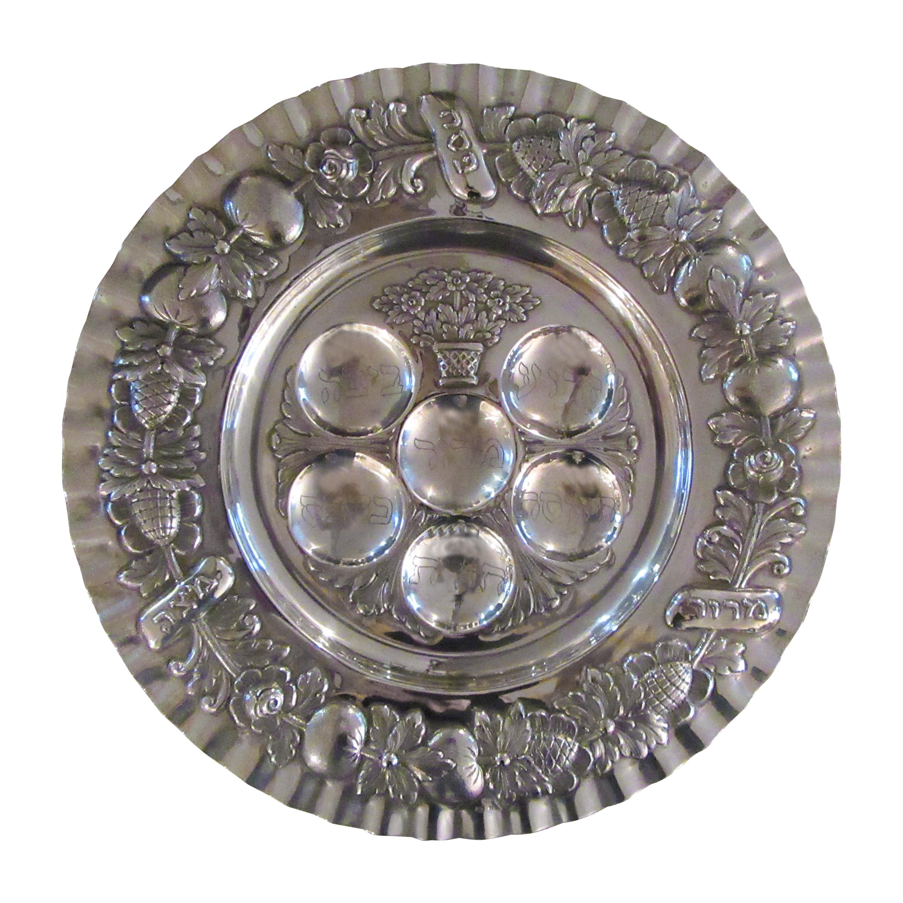 Vintage Sterling Silver Seder Plate at 1stDibs antique seder plate
