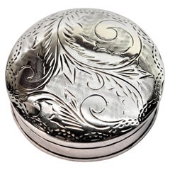 Sterlingsilber Schnupftabakdose für Pillen
