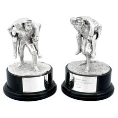 Ornamenti per soldati in argento Sterling vintage