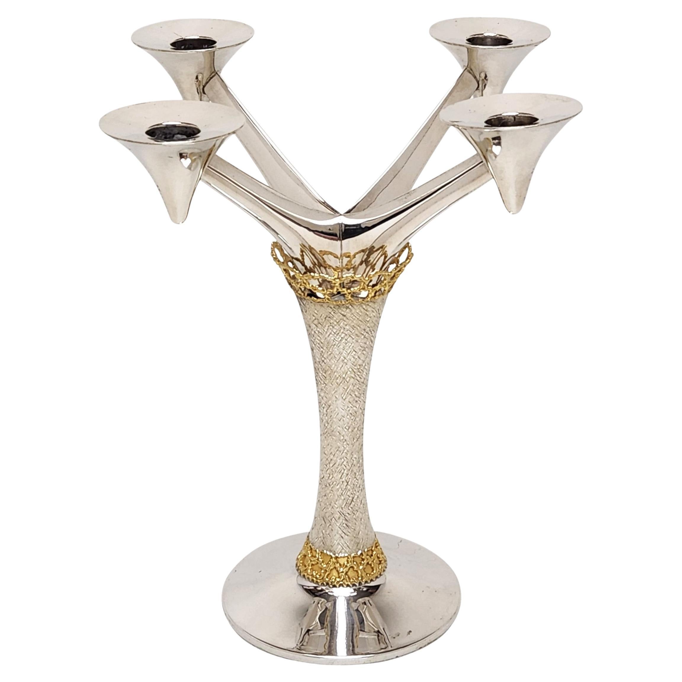 Vintage Sterling Silver Stuart Devlin Candelabrum Candelabra Candle Holder 1975