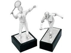 Vintage Sterling Silver Tennis Trophies / Presentation Table Ornaments (1992)