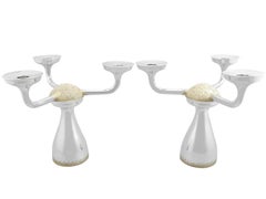 Dreiflammiger Vintage-Kandelaber aus Sterlingsilber (1992)