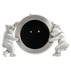 Vintage Sterling Silver Tiffany & Co Photo Frame with 2 bears 20th Century