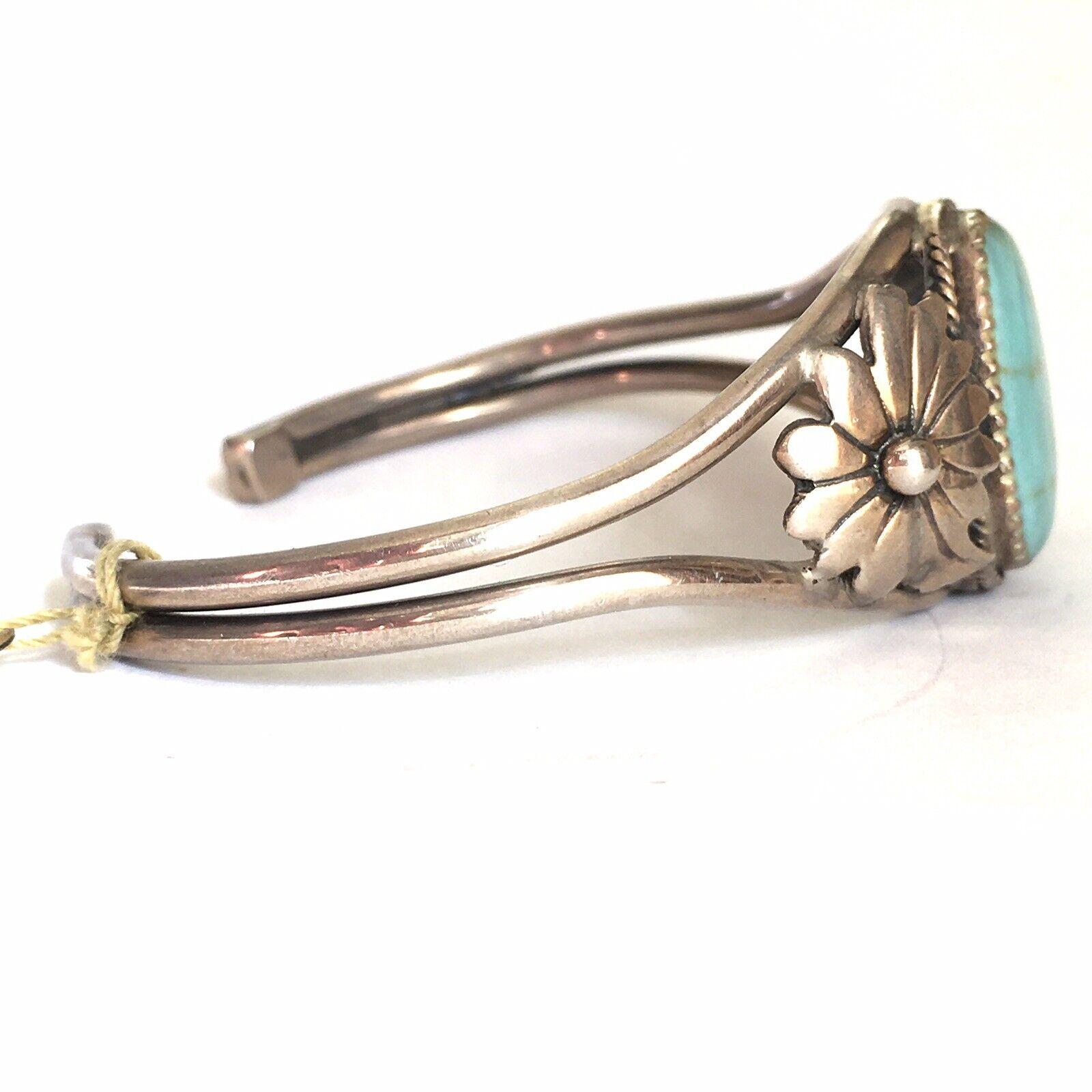 Manschettenarmband aus Sterlingsilber mit türkisfarbenem Türkis, Western American Workmanship (Moderne)