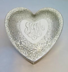 Vintage Sterling Silver "Valentine" 'Heart' Jewel Box