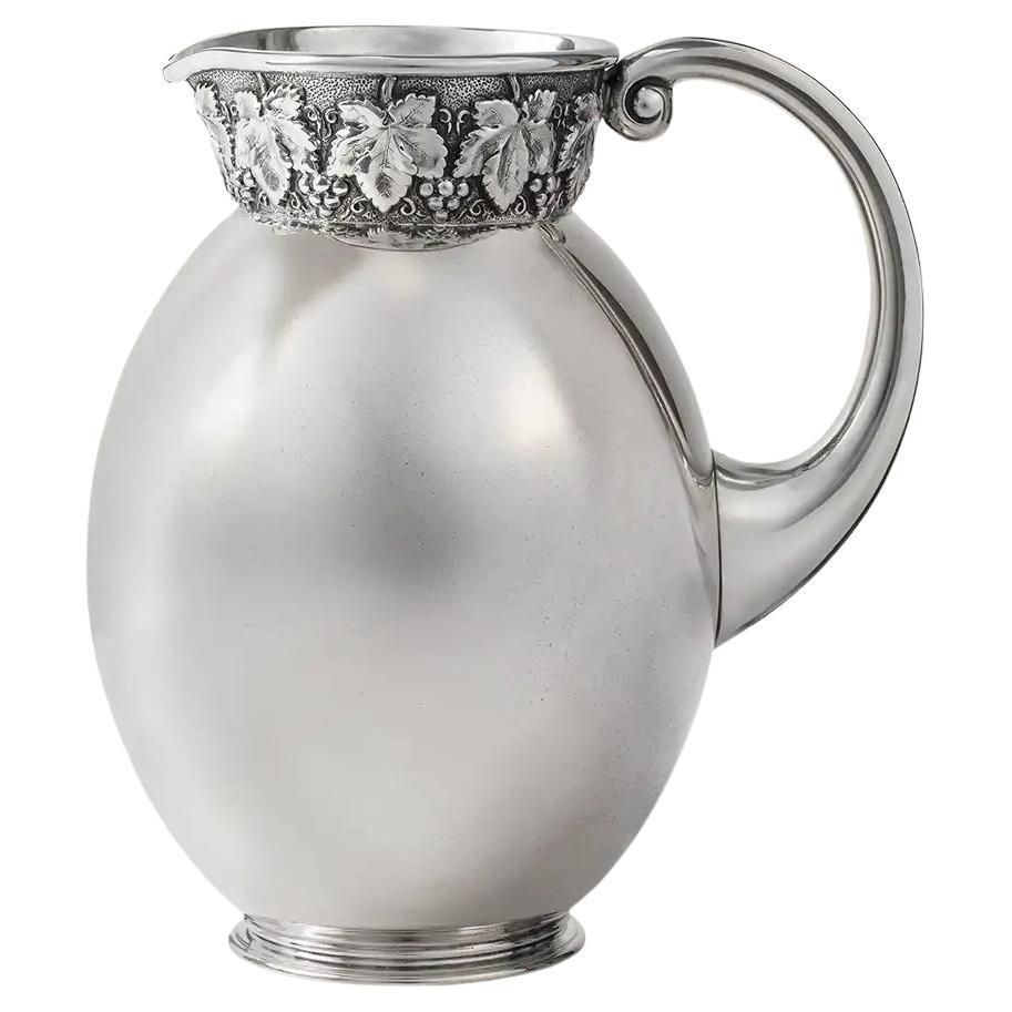 Vintage Sterling Silver Water Pitcher circa 1917–1937 For Sale